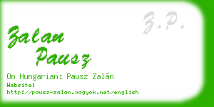 zalan pausz business card